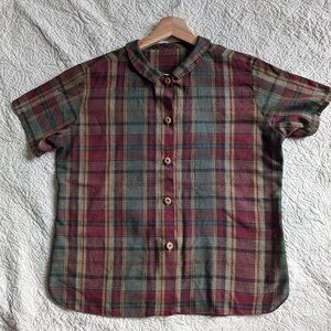 vintage plaid top